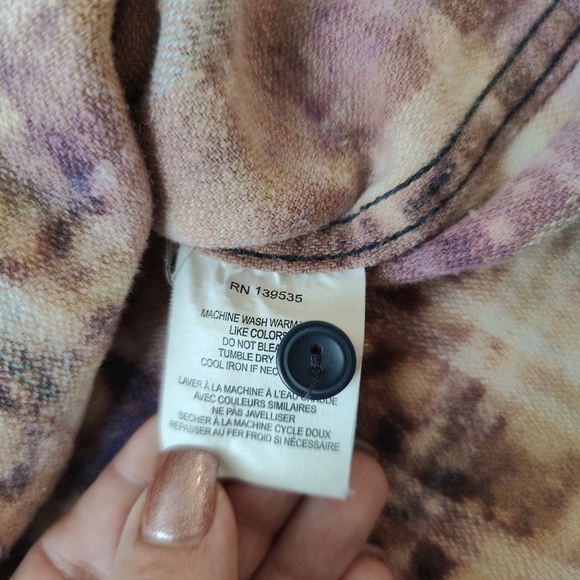 Grayers Clothiers Once in a Blue Moon Distressed Acid Bleached Flannel Shirt - Picture 9 of 9